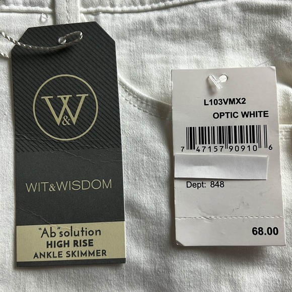 {WIT & WISDOM} White High Rise Ankle Skimmer Jean - Picture 8 of 12